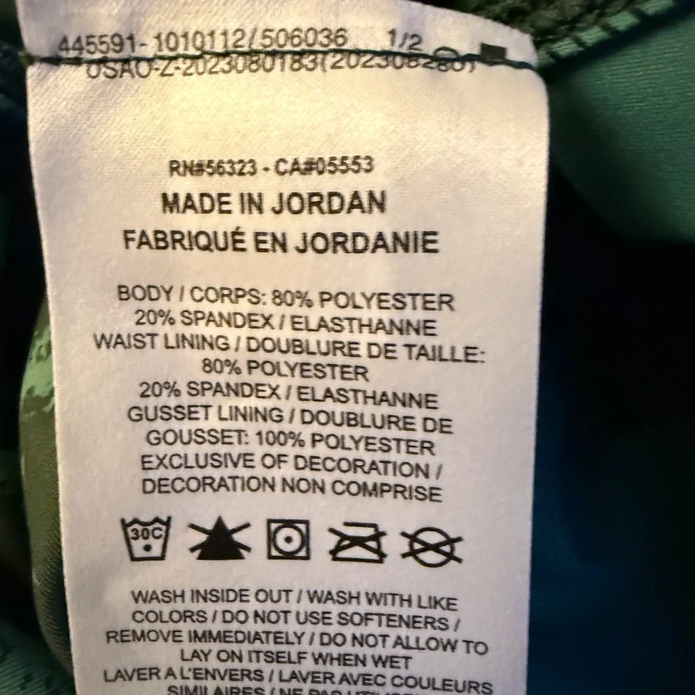 Nike One Dri-FIT High-Waisted 7/8 Printed Leggings FZ3229-338 - Picture 7 of 8